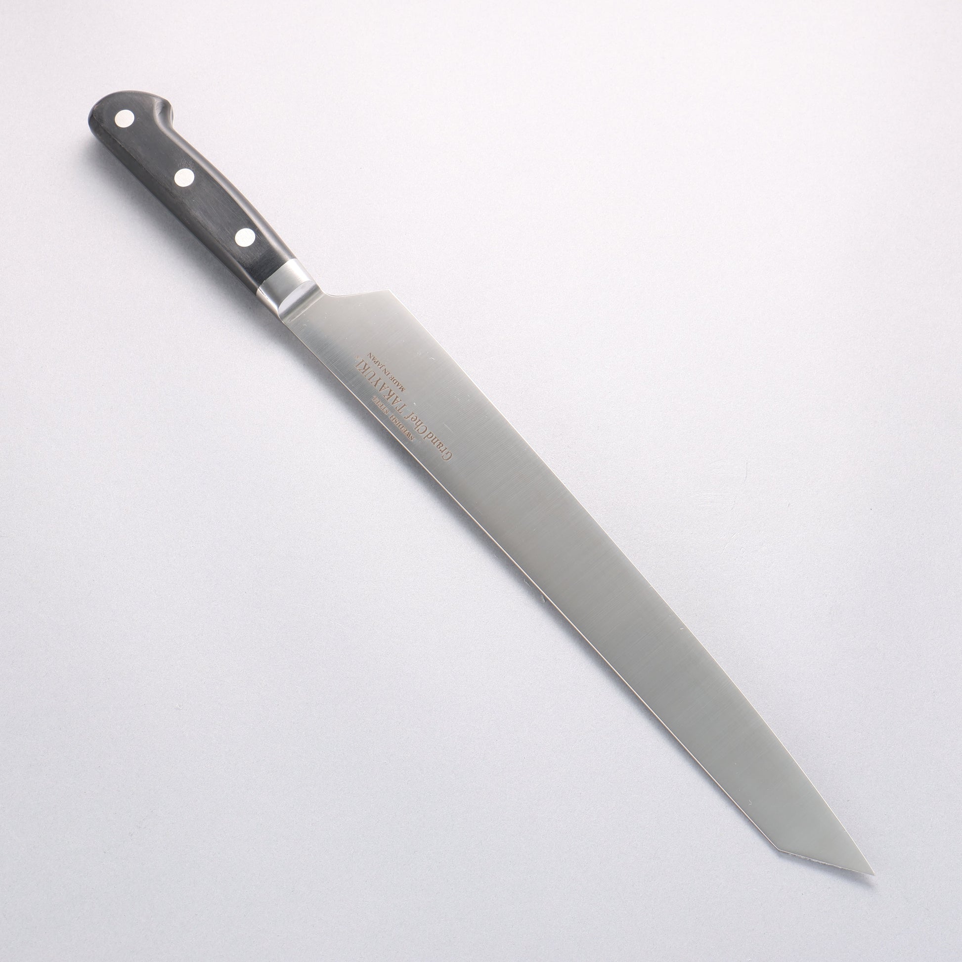 Sakai Takayuki Grand Chef Swedish Steel-stn Sujihiki 300mm with Sheath - Seisuke Knife Kappabashi