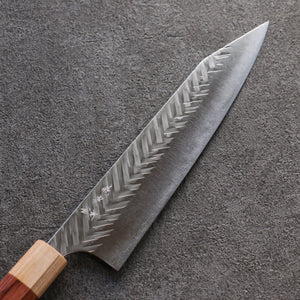 Yoshimi Kato R2/SG2 Hammered ( V ) Gyuto Japanese Knife 210mm Honduras Handle - Seisuke Knife Kappabashi