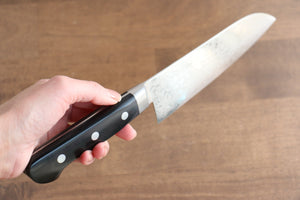 Seisuke VG10 8 Layer Damascus Migaki Finished Santoku Japanese Knife 165mm Black Pakka wood Handle - Seisuke Knife Kappabashi