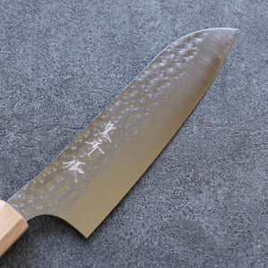 Yu Kurosaki Senko Ei R2/SG2 Hammered Santoku Japanese Knife 165mm Shitan Handle - Seisuke Knife Kappabashi
