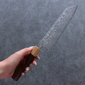 Yoshimi Kato R2/SG2 Damascus Bunka Japanese Knife 170mm Honduras Handle - Seisuke Knife Kappabashi