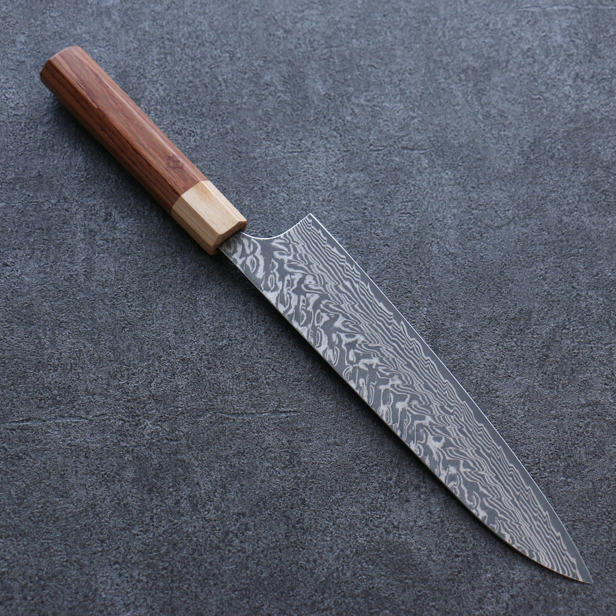Yoshimi Kato R2/SG2 Damascus Gyuto Japanese Knife 210mm Honduras Handle - Seisuke Knife Kappabashi