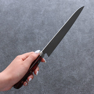 Yoshimi Kato VG10 Damascus Migaki Polish Finish Gyuto Japanese Knife 210mm Red Pakka wood Handle - Seisuke Knife Kappabashi