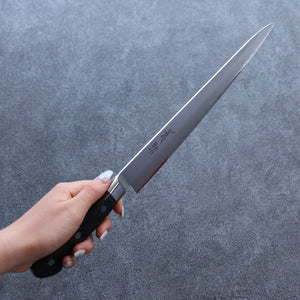 Seisuke VG5 Hammered Kasumitogi Sujihiki Japanese Knife 270mm Black Pakka wood Handle - Seisuke Knife Kappabashi