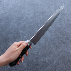 Seisuke VG5 Hammered Kasumitogi Gyuto Japanese Knife 240mm Black Pakka wood Handle - Seisuke Knife Kappabashi