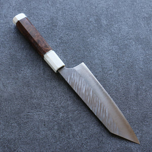 Yu Kurosaki Fujin SPG2 Hammered Bunka Japanese Knife 165mm Stabilized wood (Birch Burl) Handle - Seisuke Knife Kappabashi