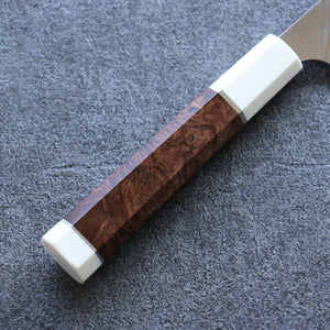 Yu Kurosaki Fujin SPG2 Hammered Bunka Japanese Knife 165mm Stabilized wood (Birch Burl) Handle - Seisuke Knife Kappabashi