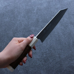Yu Kurosaki Fujin SPG2 Hammered Bunka Japanese Knife 165mm Stabilized wood (Birch Burl) Handle - Seisuke Knife Kappabashi