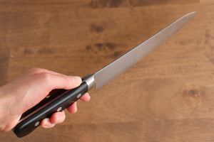 Seisuke VG10 8 Layer Damascus Migaki Finished Gyuto Japanese Knife 210mm Black Pakka wood Handle - Seisuke Knife Kappabashi