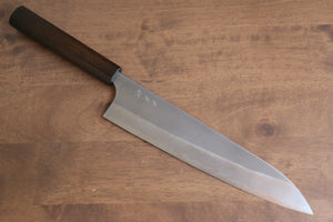 Yoshimi Kato Blue Super Nashiji Gyuto Japanese Knife 240mm Enju Lacquered(Black） Handle - Seisuke Knife Kappabashi